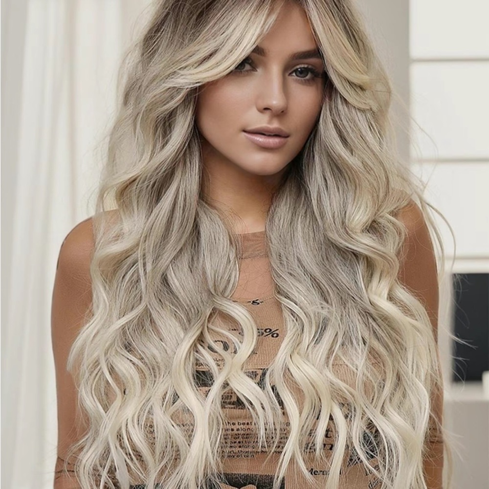 Elegant Blonde Ombre Hair Wig Ombré Blonde Long Hair‎